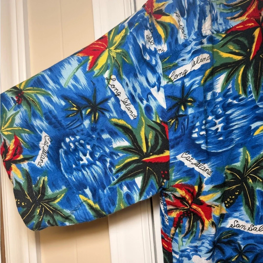 Vintage 90s M.E. Sport Tropical Shirt Men’s L Rayon Bahamas Resort Wear Coconut - Picture 8 of 16